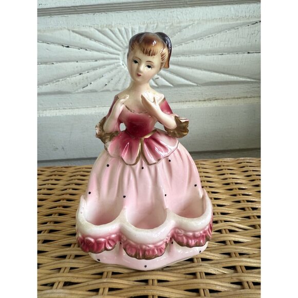 Vintage 50's Chadwicks Pink Victorian Lady Vanity Lipstick Holder - Picture 1 of 9